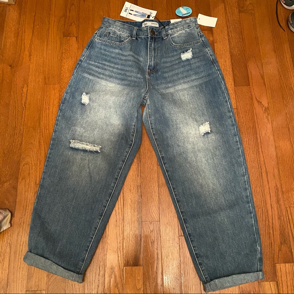 YMI Dream Collection Balloon Fit Med Wash Jeans